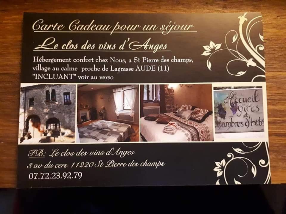 Saint-Pierre-des-Champs Chambre D'Hote Au Jardin Le Clos Des Vins D'Anges المظهر الخارجي الصورة